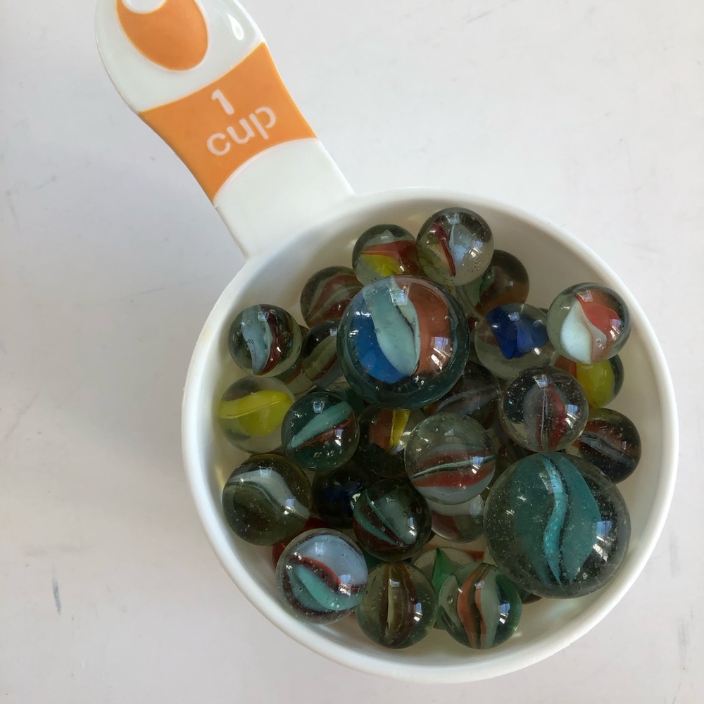 $5 add-on🌼 Vintage glass marbles 350g (lot #1)